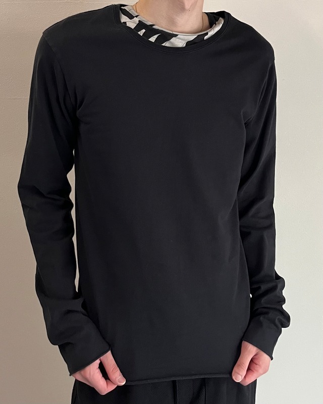 【wjk】basic black long sleeve top