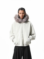 BOOGOOVOGUE Lychee Leather Fur Jacket
