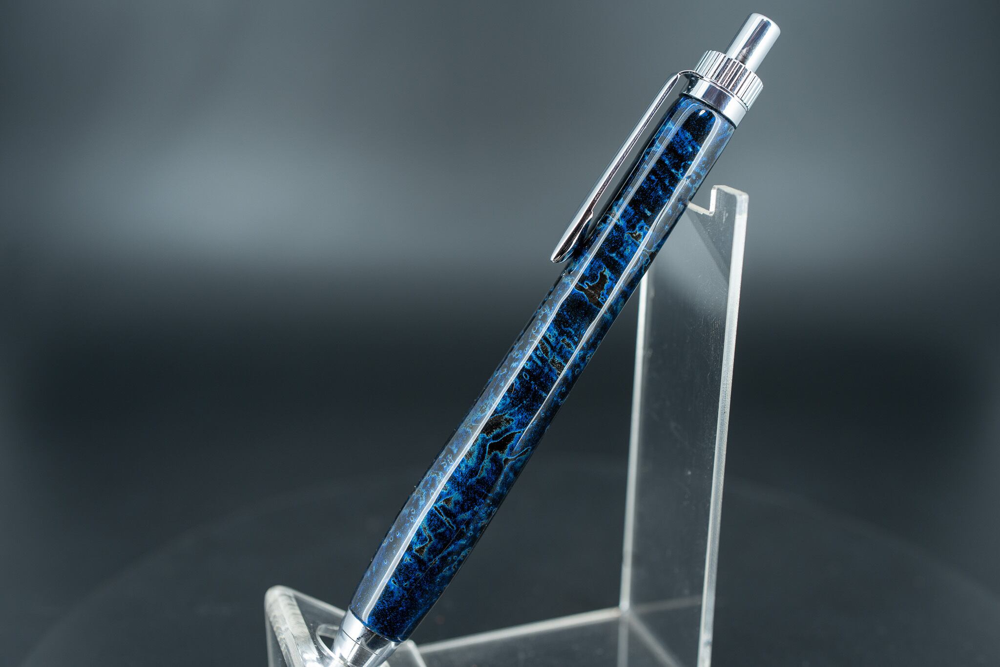 曜変天目】 レッドウッド silver MP | 木軸ペン工房 金杢犀