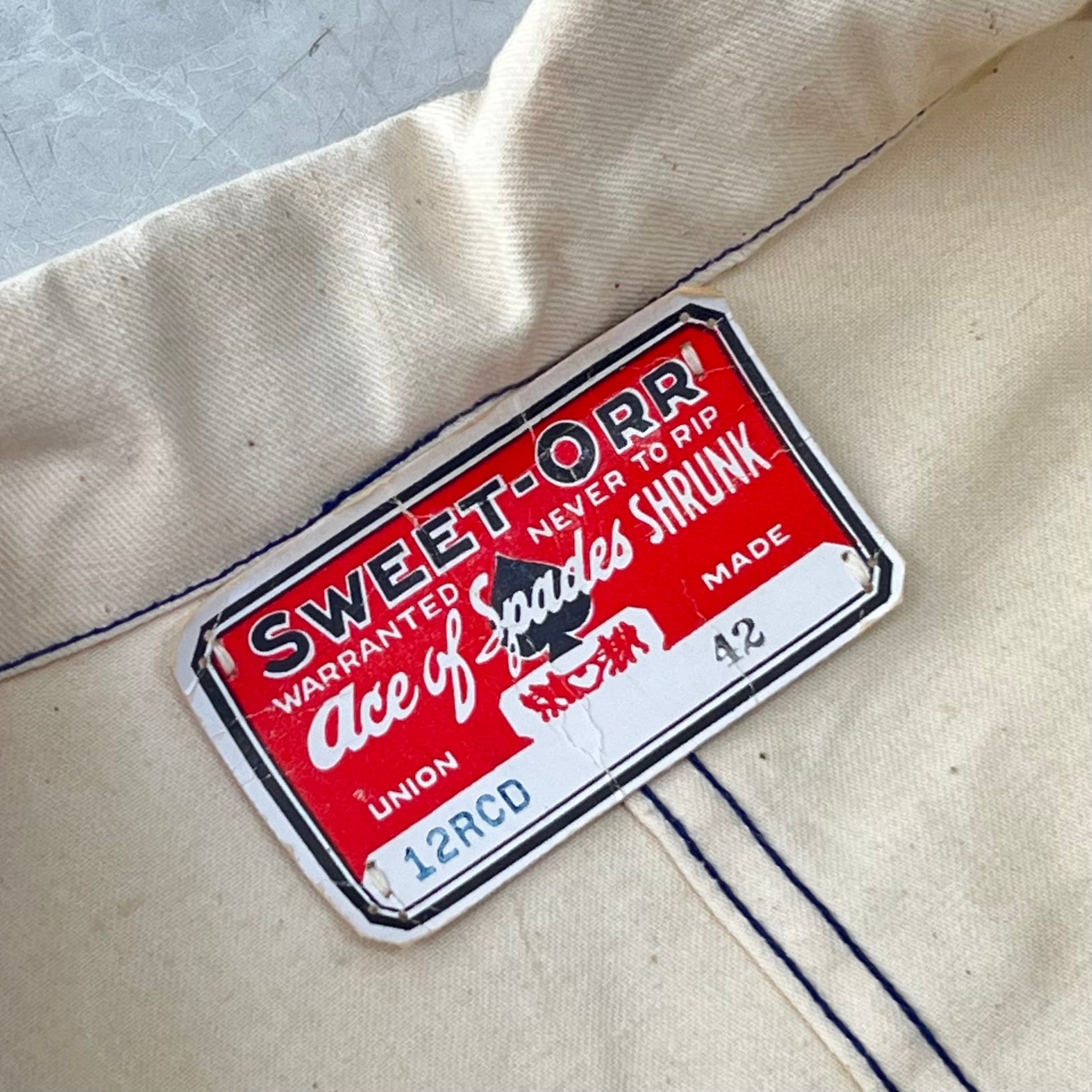 40s SWEET ORR Ivoly Coverall 40年代 スイートオール 生成り