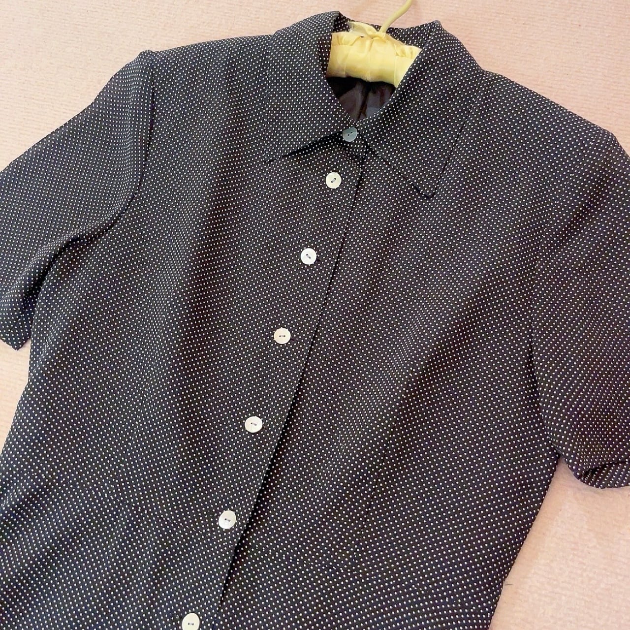 pin dot front button one-piece