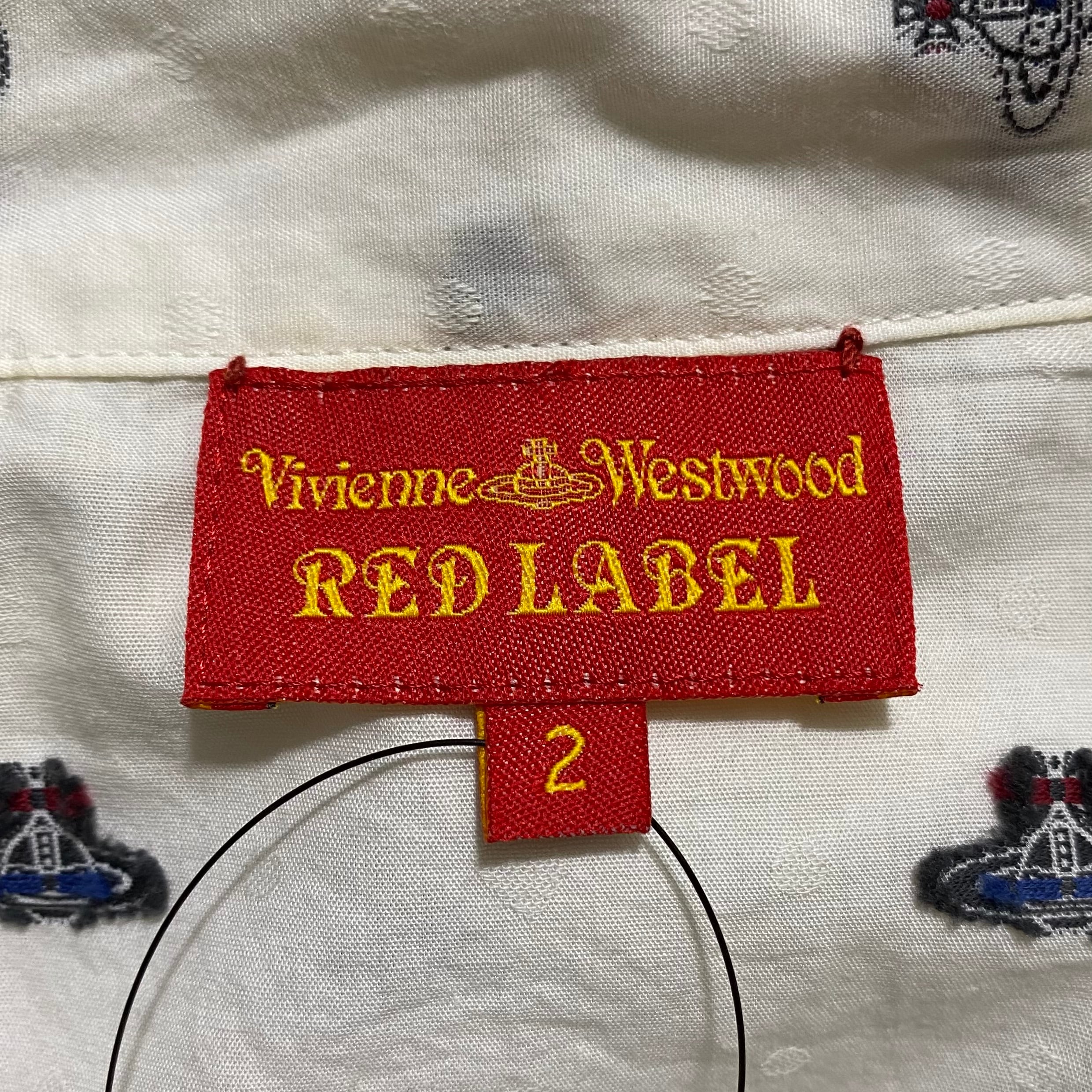 VIVIENNE WESTWOOD RED LABEL “orb” woven open collar shirt | NOIR 