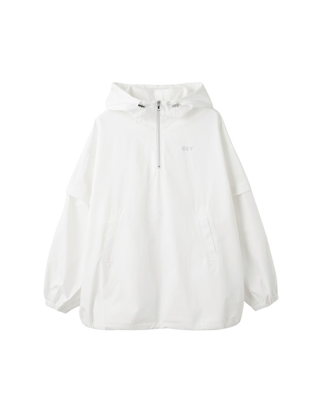 2WAY TRANSIT HOODIE - WHITE