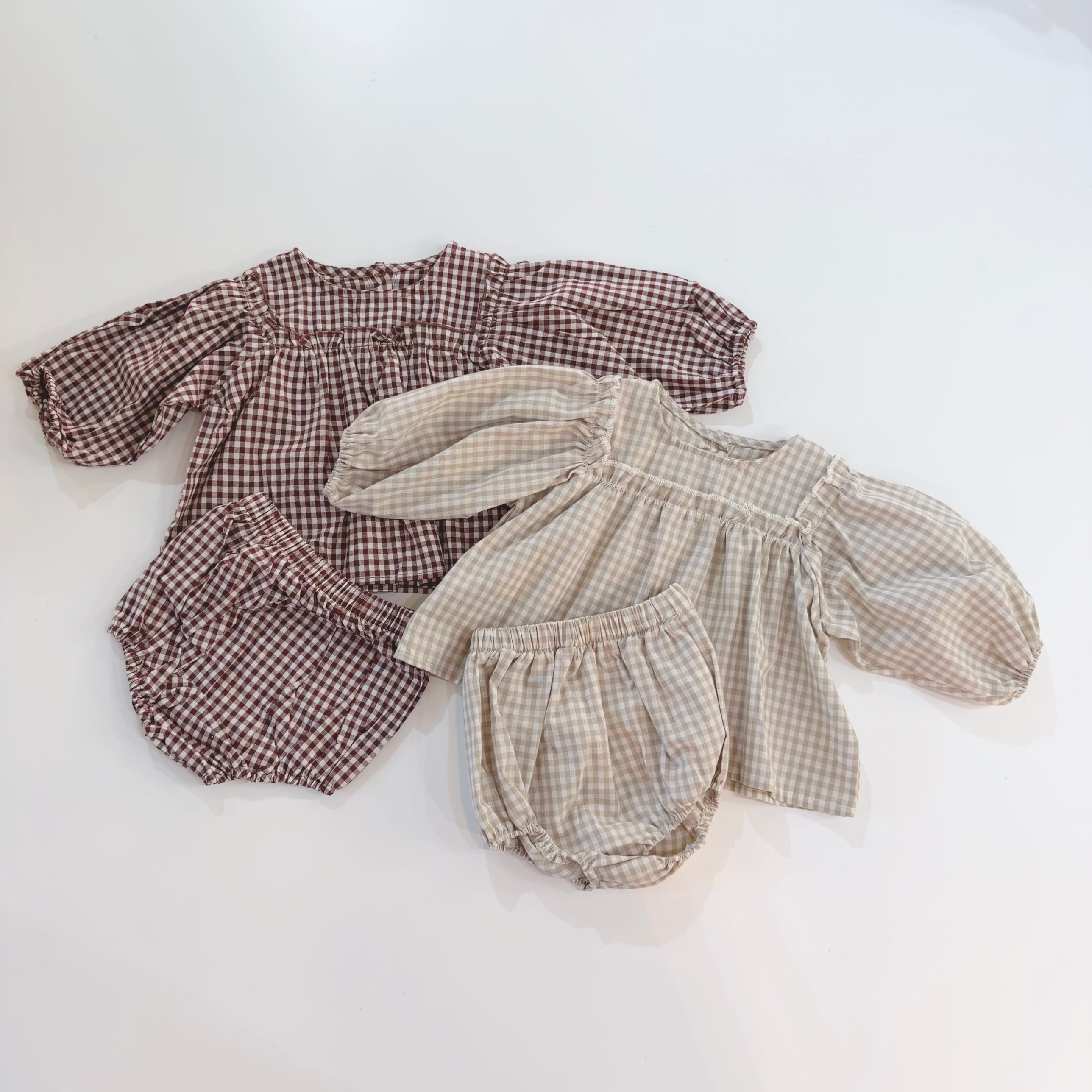 チェックブルマセットアップ