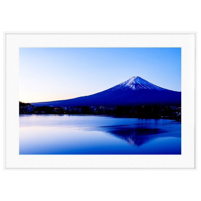 日本写真 早朝の富士山 インテリアアートポスター額装 AS2054
