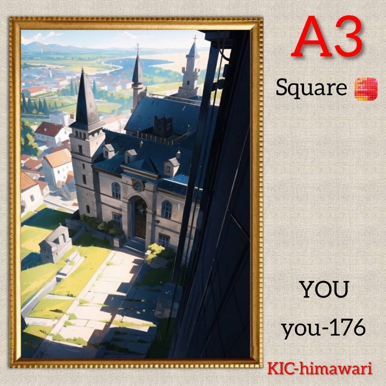 A3サイズ 四角ビーズ【you-176】ダイヤモンドアート