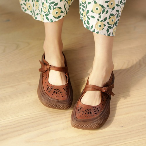 レザースタンダードカジュアルサンダル 靴 シューズ レトロ Yiranxuaディースワード42046370437