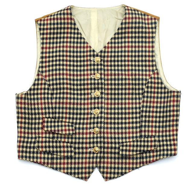 Unisex gun club check waistcoat