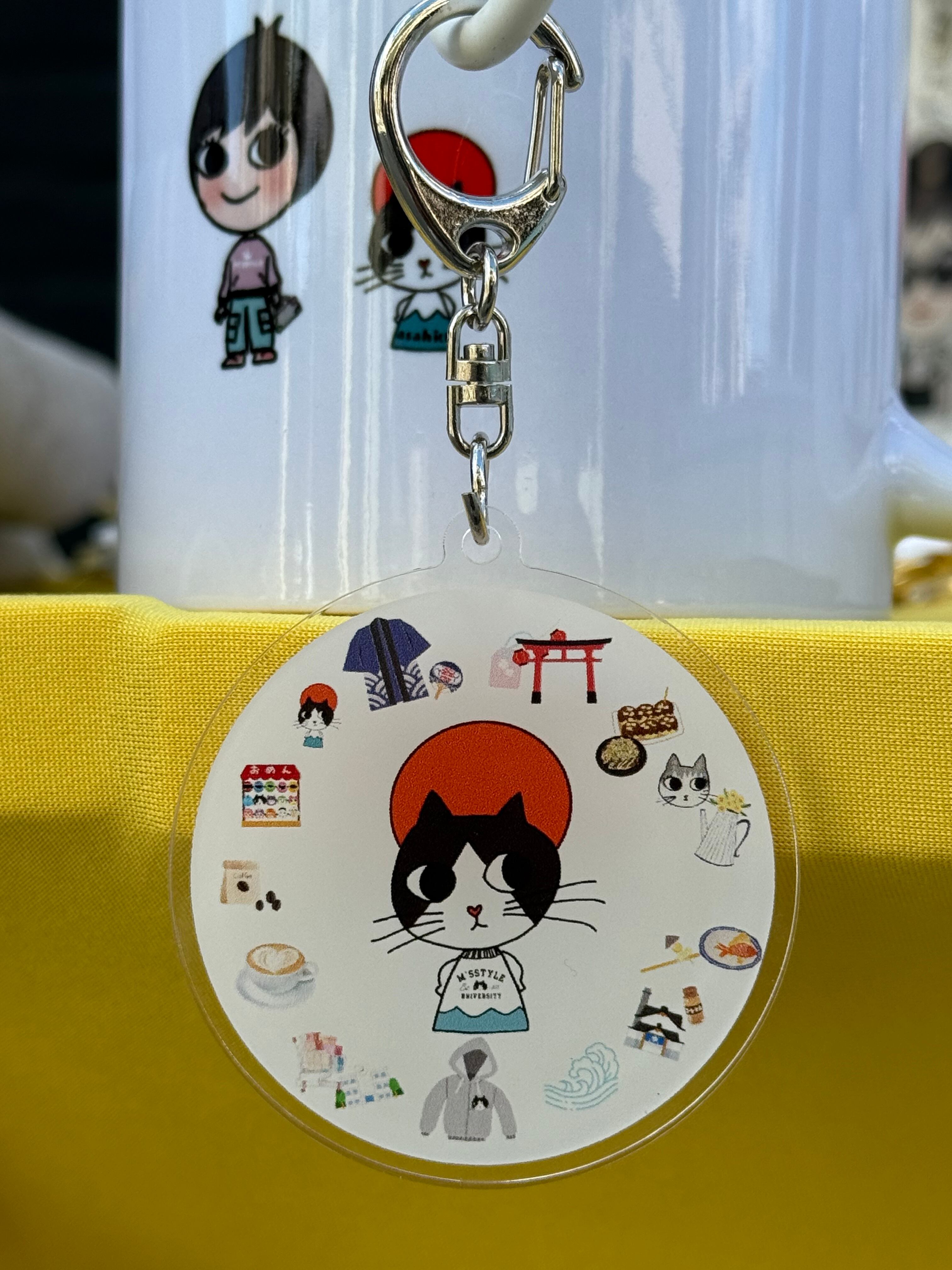 Asahiくんと旭町イベント柄キーホルダー