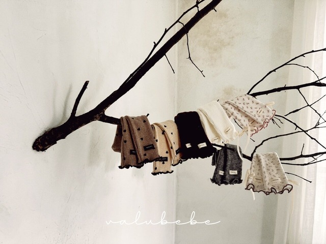 [予約][送料無料]《valubebe》floral dolldol socks (baby) 75