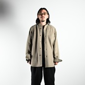 山内 / ウォッシュドウールリネンツイル・トレンチコートコーディネート
