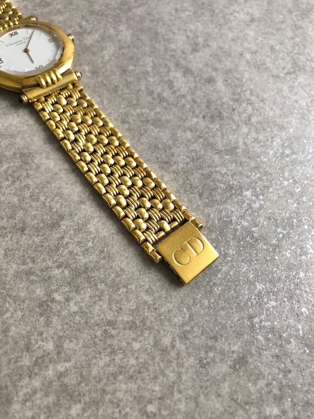 Christian Dior クリスチャン ディオール 腕時計 ゴールド オクタゴン ステンレススチール 63151 クォーツ vintage ヴィンテージ オールド 54f3dy