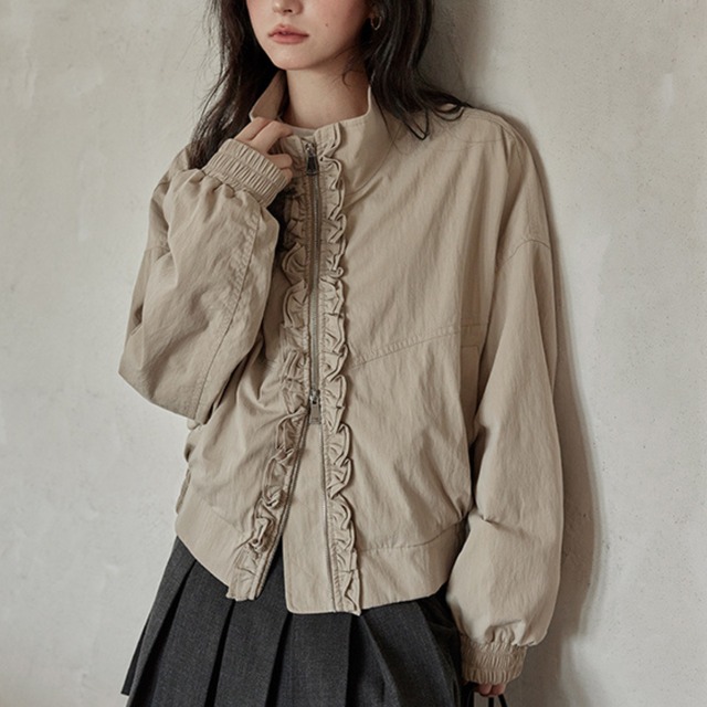 Frill line zipper jacket 00107