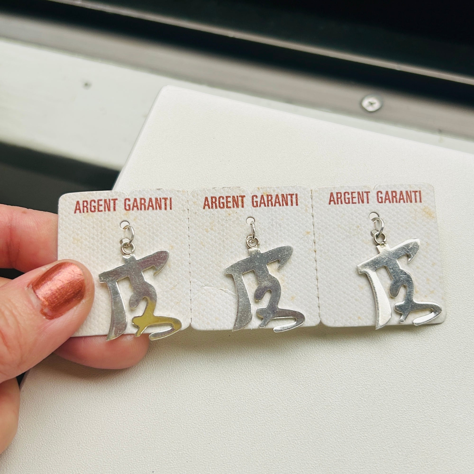 フランスシルバー925【皮】DEADSTOCKチャーム | Milo Antiques & Vintage