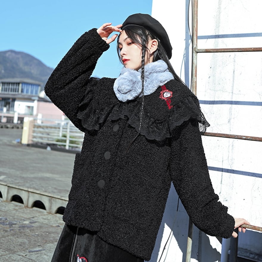 ゴスロリ通販 With U チャイナ風 ゴシック 古怪舎 ハーフコート