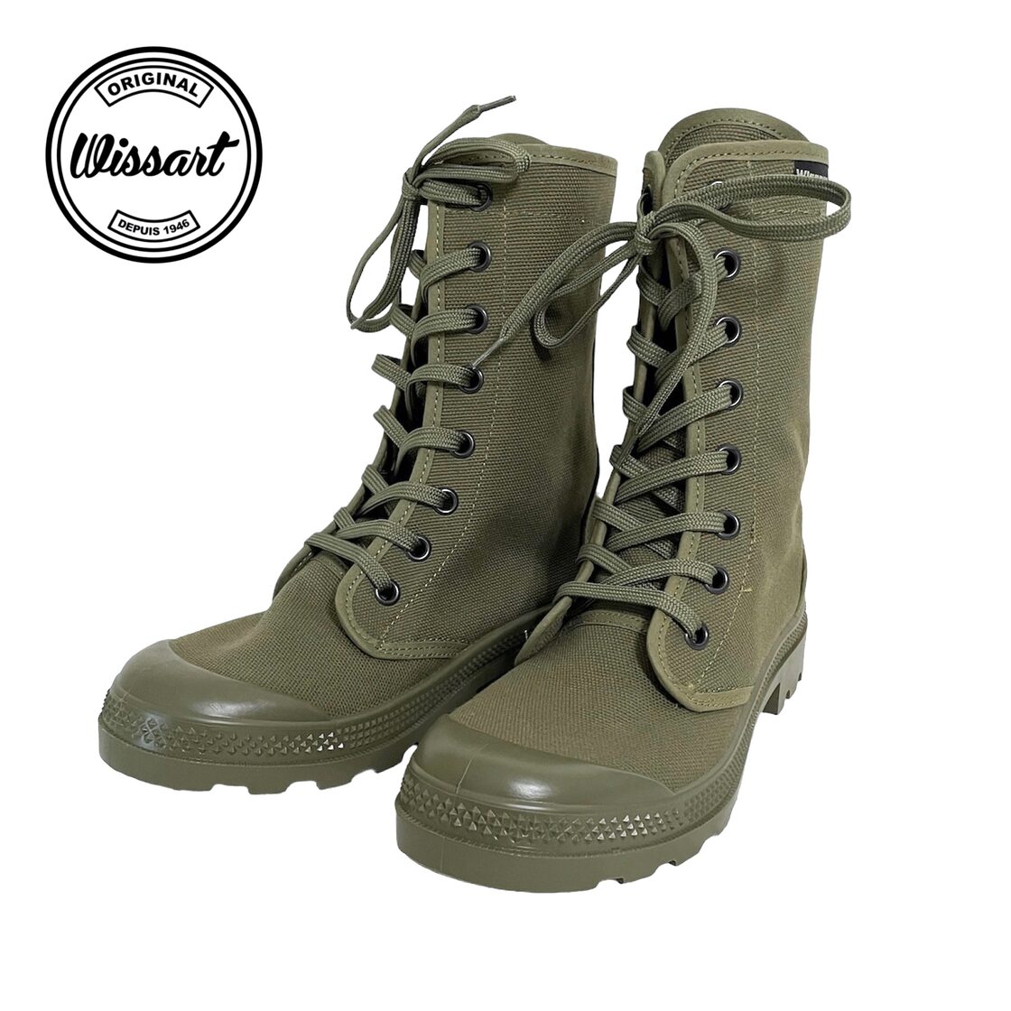 フランス軍 Wissart ブッシュブーツ キャンバスブーツ ハイカット 