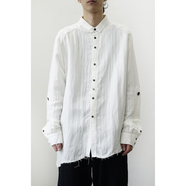 [kujaku] (クジャク) 2023SS anzu shirt (white)