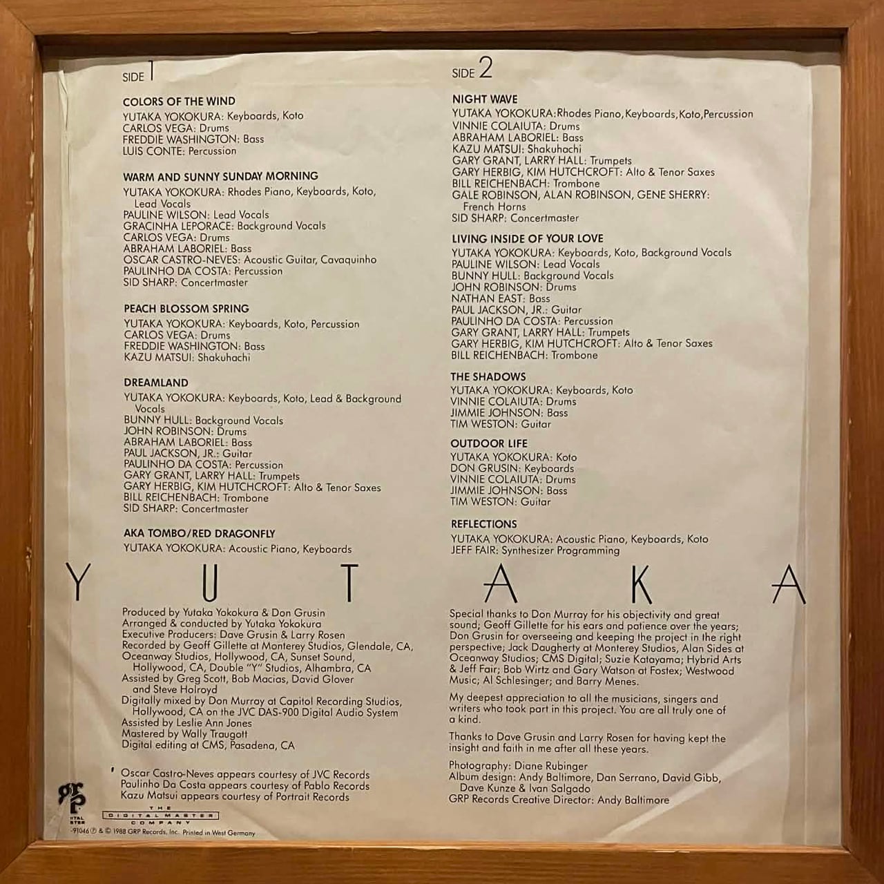 Yutaka – Yutaka (LP) | Underground Gallery Record Store
