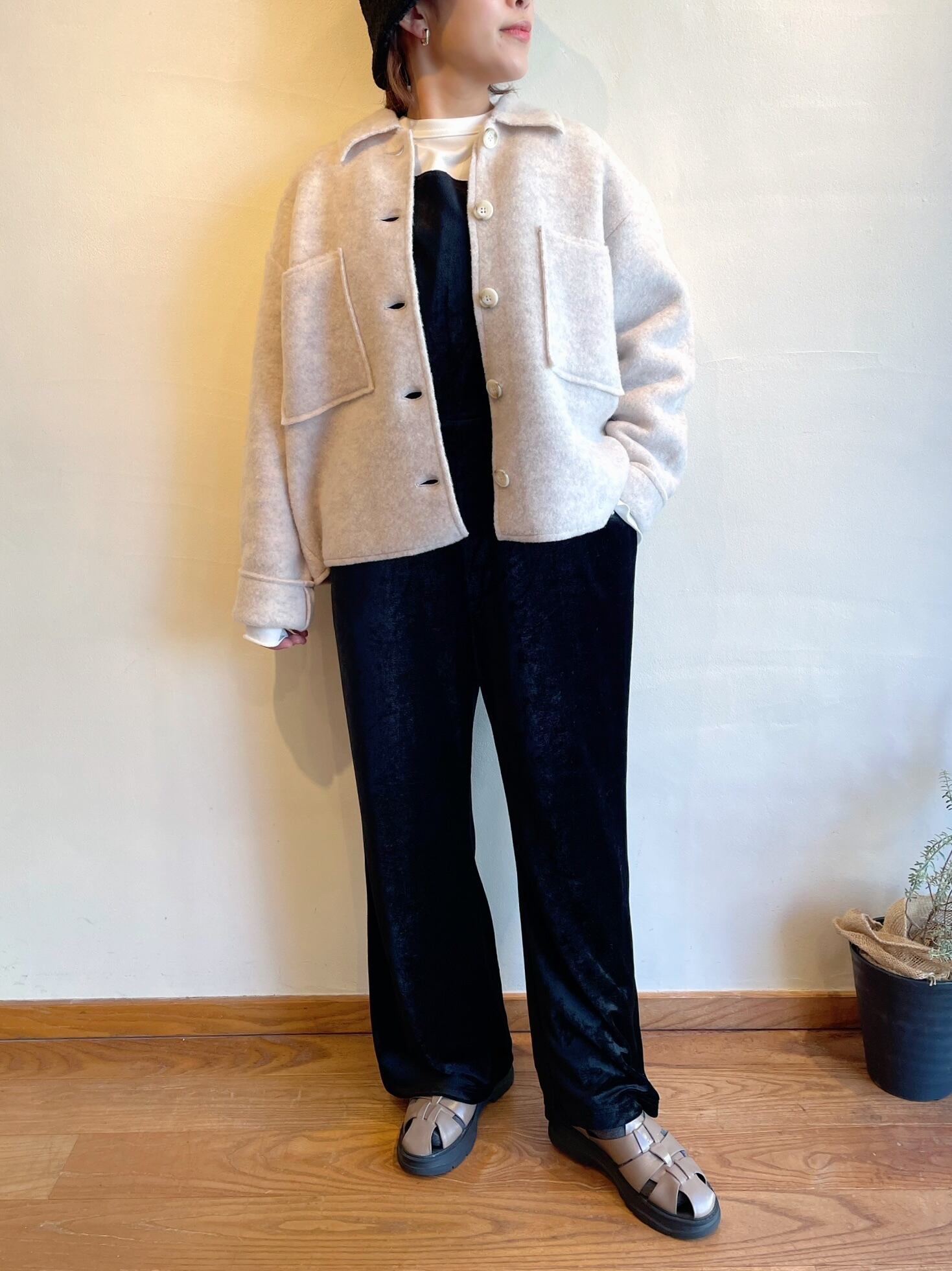 【未使用】MEYAME ウールジャケット　MEY-1303 MEYAME メヤメ LIGHT WOOL SHORT JACKET ライトウール ショート