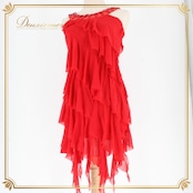 社交ダンス 衣装 ラテン ドレス ワンピース パーティドレス Leirena レイリーナ ビジュー 赤 レッド系 セクシー ステージ衣装 準正装 無地 存在感 大粒 ビジュー ストレッチ ドレス ワンピース カジュアル フェスティバル おしゃれ ステージ映え レディース 結婚式 二次会 無地デザイン パーティー アウトドア ファッション