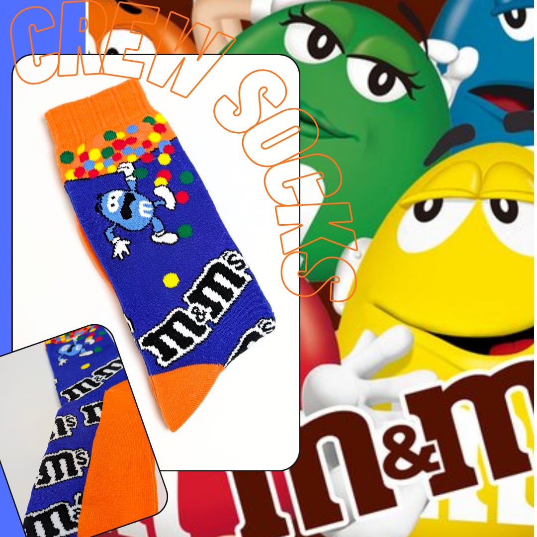 【 m&m's  / エムアンドエムズ 】 crew socks / クルーソックス〚アメリカン雑貨 アメトイ〛