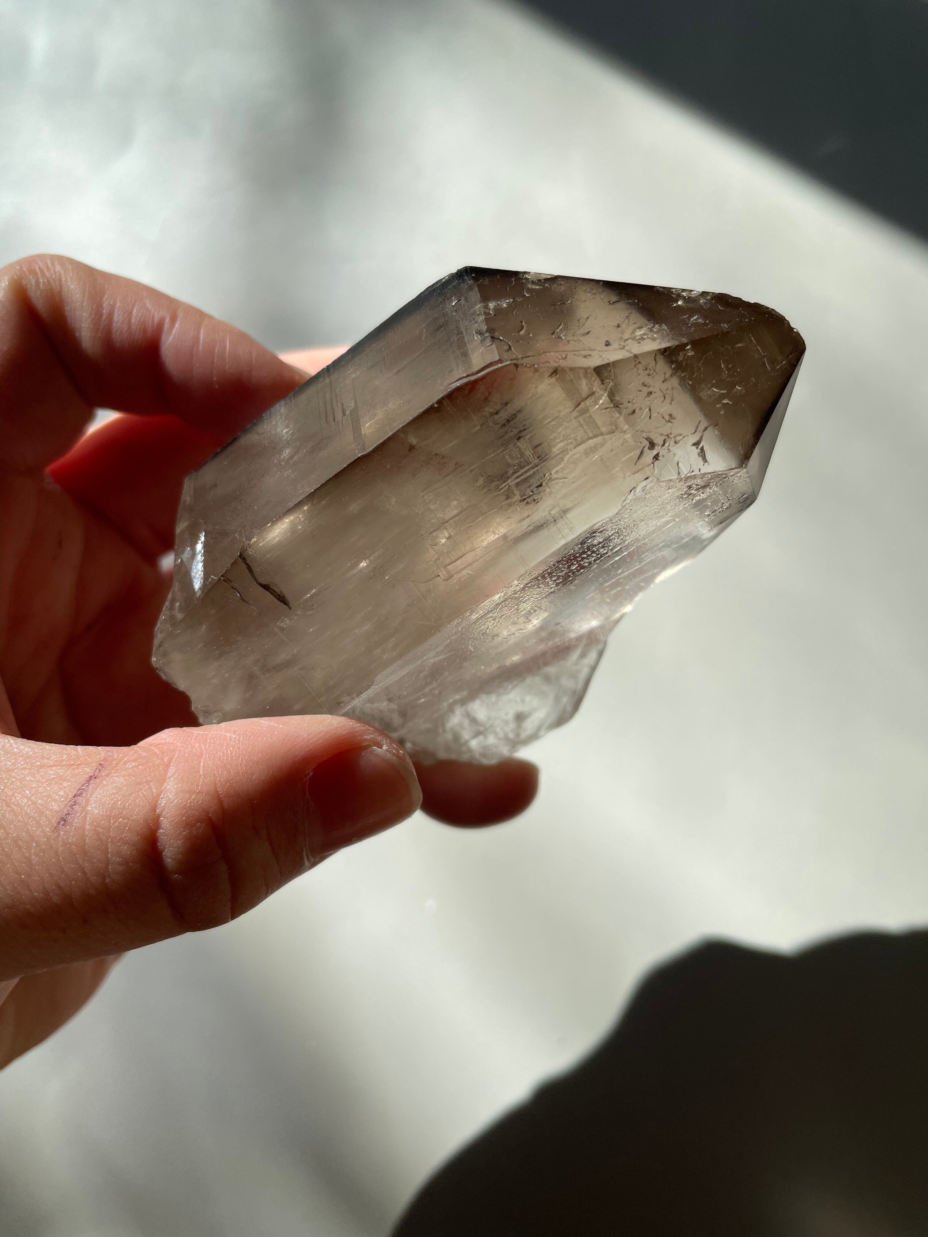 パキスタン　ギルギット　スカルドゥ産　スモーキークォーツ　タントリックツイン　虹