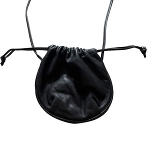 vintage LOEWE black leather shoulder bag