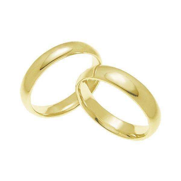 Ｋ１８ゴールド・ペアリング・５ｍｍ幅・甲丸リング | 結婚指輪