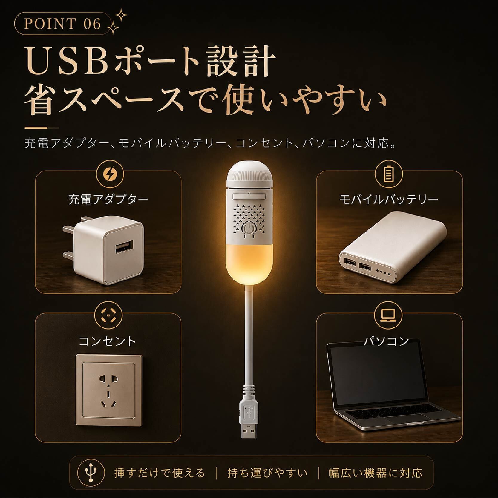 Amazon.co.jp : USB充電式ナイトライト、センサーLEDライト、磁気