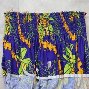 フラダンス 衣装 MENEHUNE PLANTETION メネフネプランテーション パウスカート ブルー系 日本製 レイ柄 花柄 シングル シンプル かわいい 華やか 鮮やか 明るい 爽やか 青 緑 黄 橙 ハワイアン アロハ フラ ダンス レッスン 練習