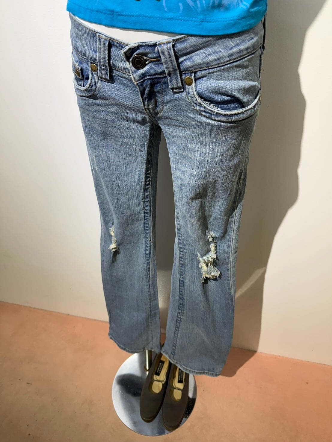 Stretch denim pants