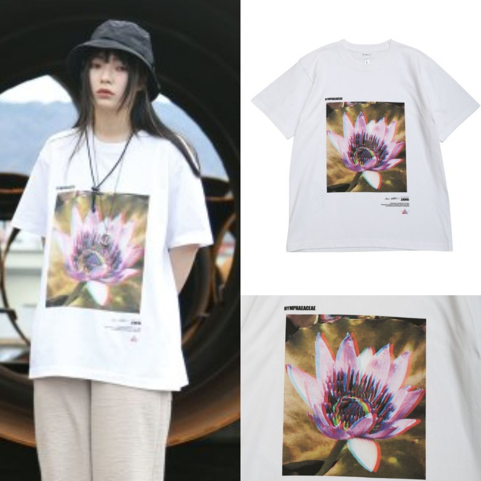 QUOLT  3D FLOWER TEE （ホワイト）