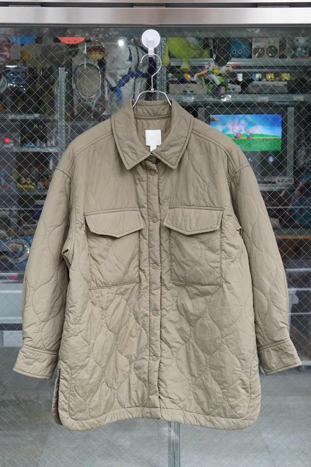 H&M（エイチアンドエム）キルティング ライナージャケット / オーバーサイズ L相当 / カーキ系 / ユニセックス