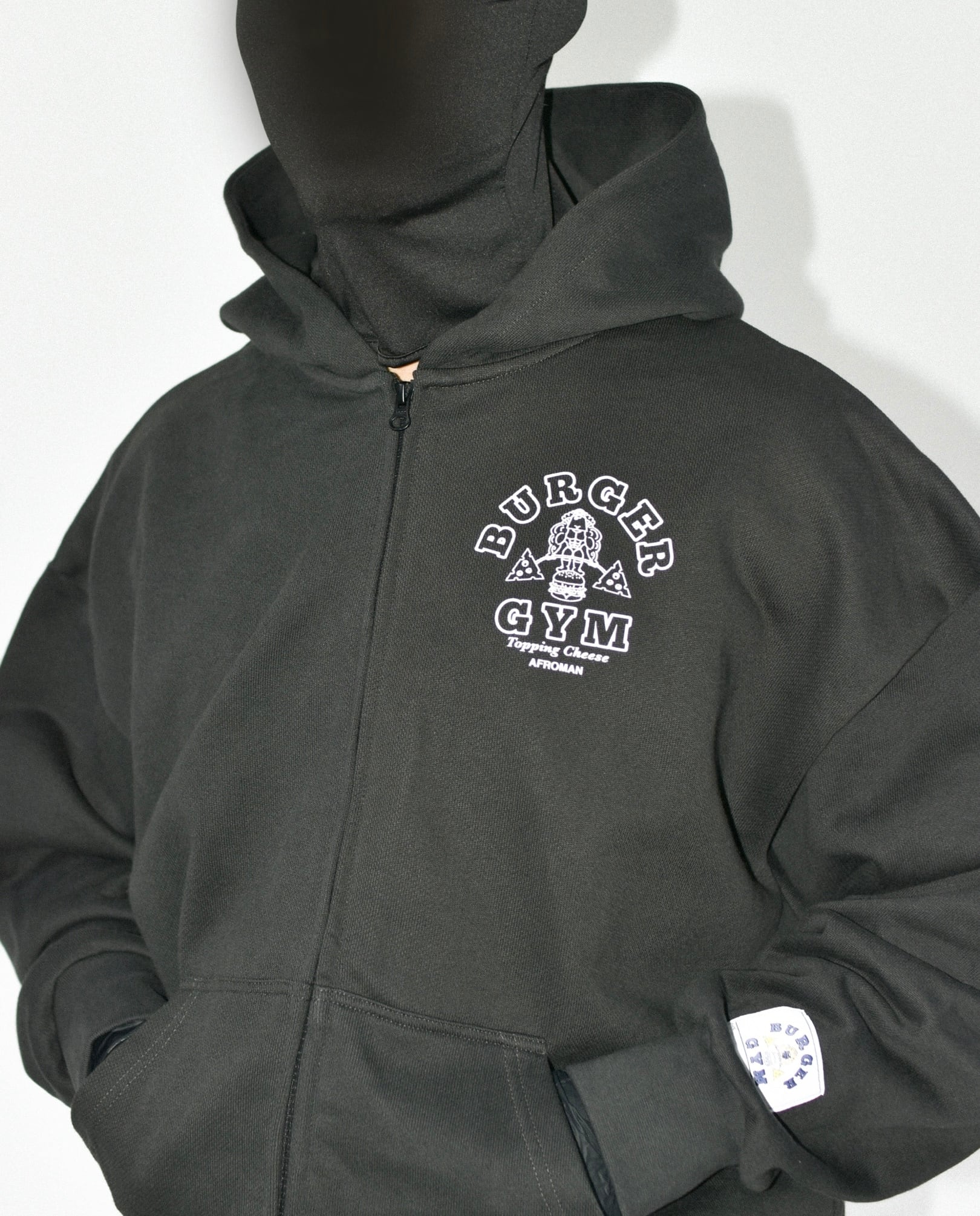 バーガージムジップパーカー ブラック | JACKPOT MARKET