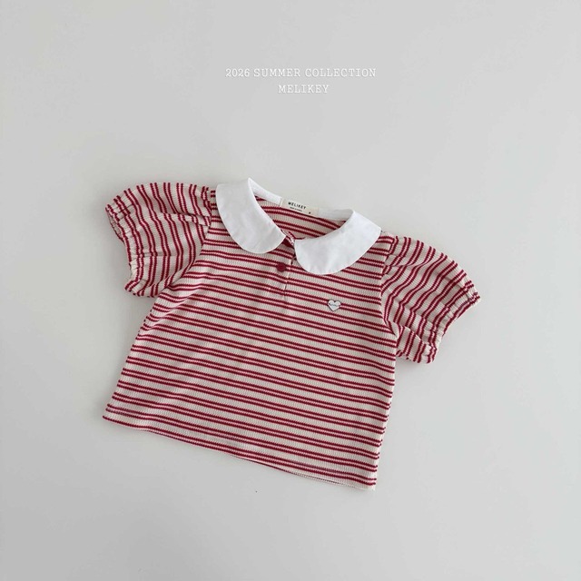 [予約][送料無料]≪MELIKEY≫Soul Stripe Collar T-Shirt 36