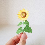 和紙の花 ブローチ『向日葵（ひまわり）』和紙アクセサリー／和紙アートフラワー