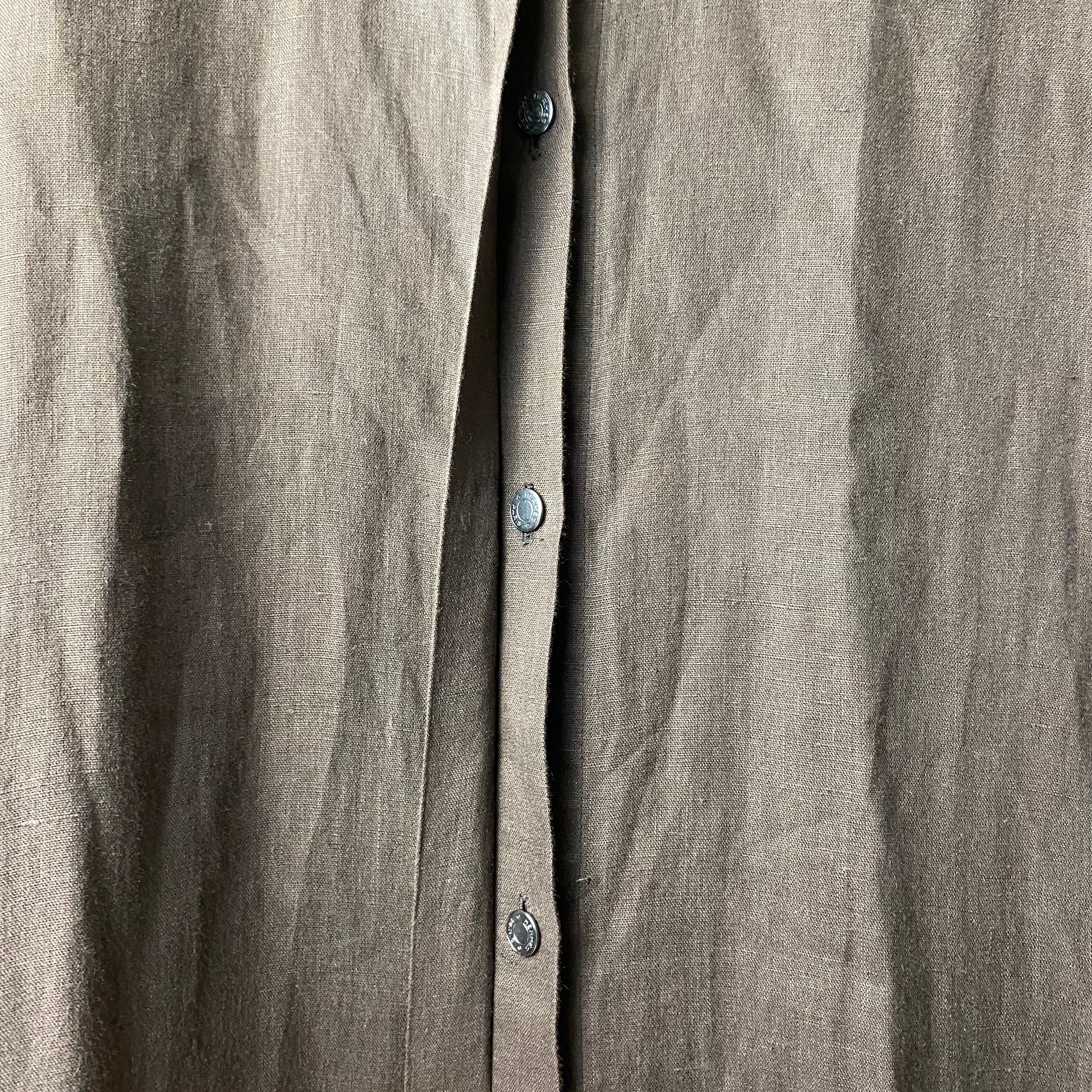 vintage HERMES by martin margiela linen long shirt with serie 