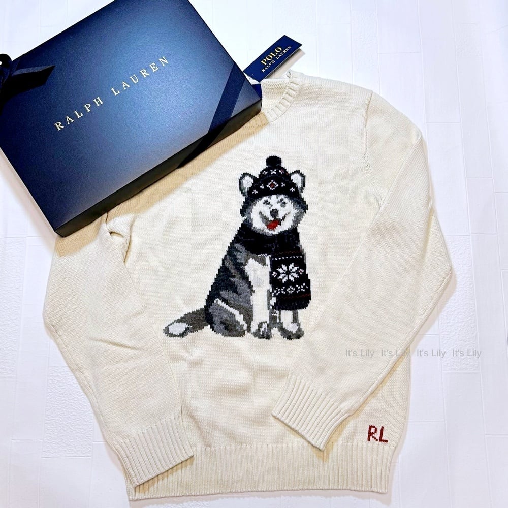 ラスト1【160cm】キッズ（男の子）セーター ドッグ POLO RALPH LAUREN 