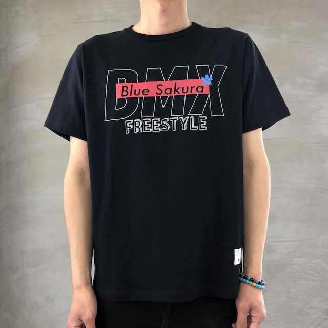 BMX×BLUE SAKURA BASIC T-SHIRT 01 / BLACK