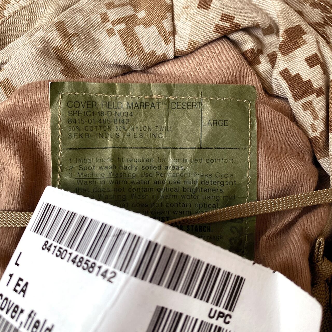 米軍実物タグ付き COVER EIELD MARPAT DESERT Mサイズ 米軍実物タグ付き COVER EIELD MARPAT DESERT Mサイズ