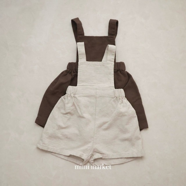 【予約/送料無料】mimi market / linen suspender