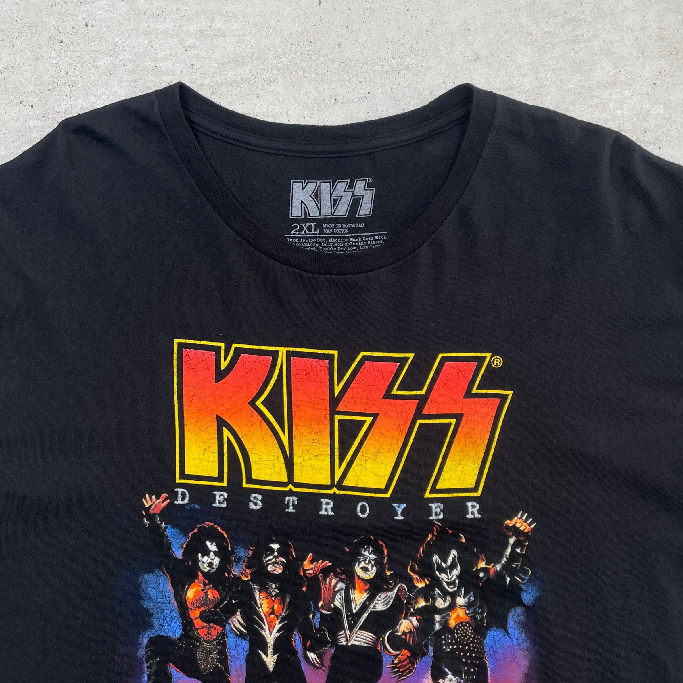 KISS キス バンドTシャツ プリントTシャツ メンズ2XL 古着 DESTROYER