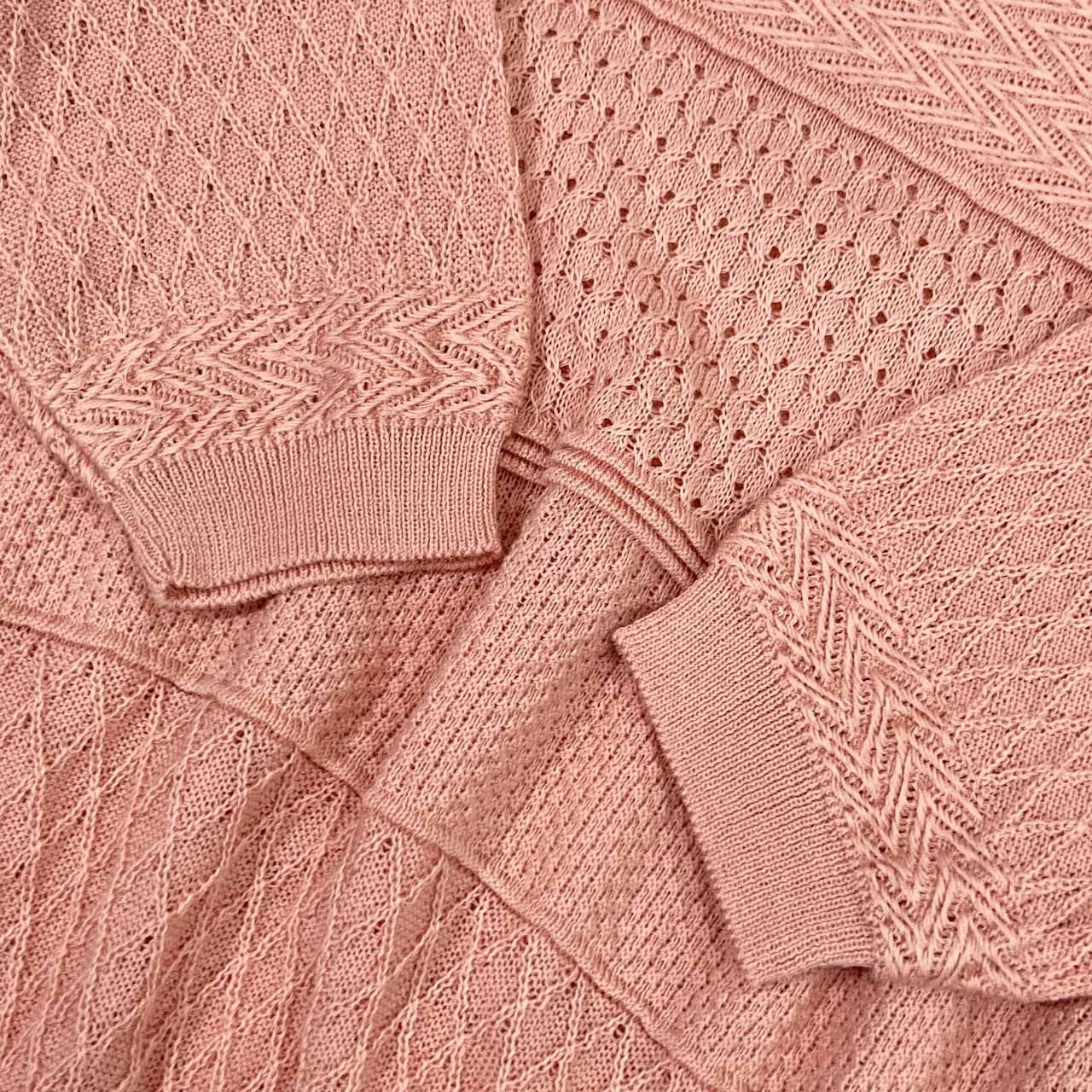 BEAUTY&YOUTH ユナイテッドアローズ 七分袖 サマーニット セーター /ピンク/日本製