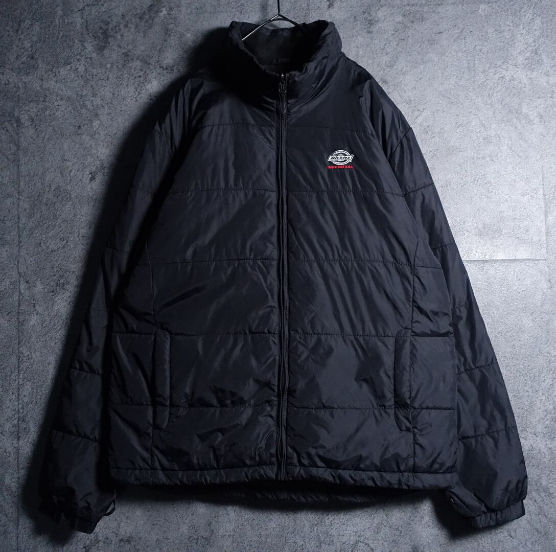 “Dickes” Black logo embroidery design padded jacket