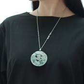 Horse Carving 翡翠ネックレス A貨翡翠 jd_ne1299