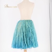 フラダンス 衣装 モレ グリーン系 腰みの ショート丈 スカート タヒチアン 紐 モレスカート 華やか 鮮やか 明るい かわいい 緑 青緑 青 ハワイアン アロハ ハワイアンプリント フラ ダンス レッスン 練習 イベント衣装 トロピカル フラダンスレッスン