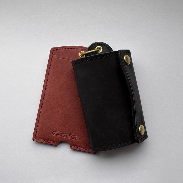 小さい財布【赤×黒】