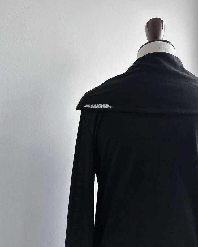 JIL SANDER+　TECHNICAL WOOL ZIP HIGH NECK TOP