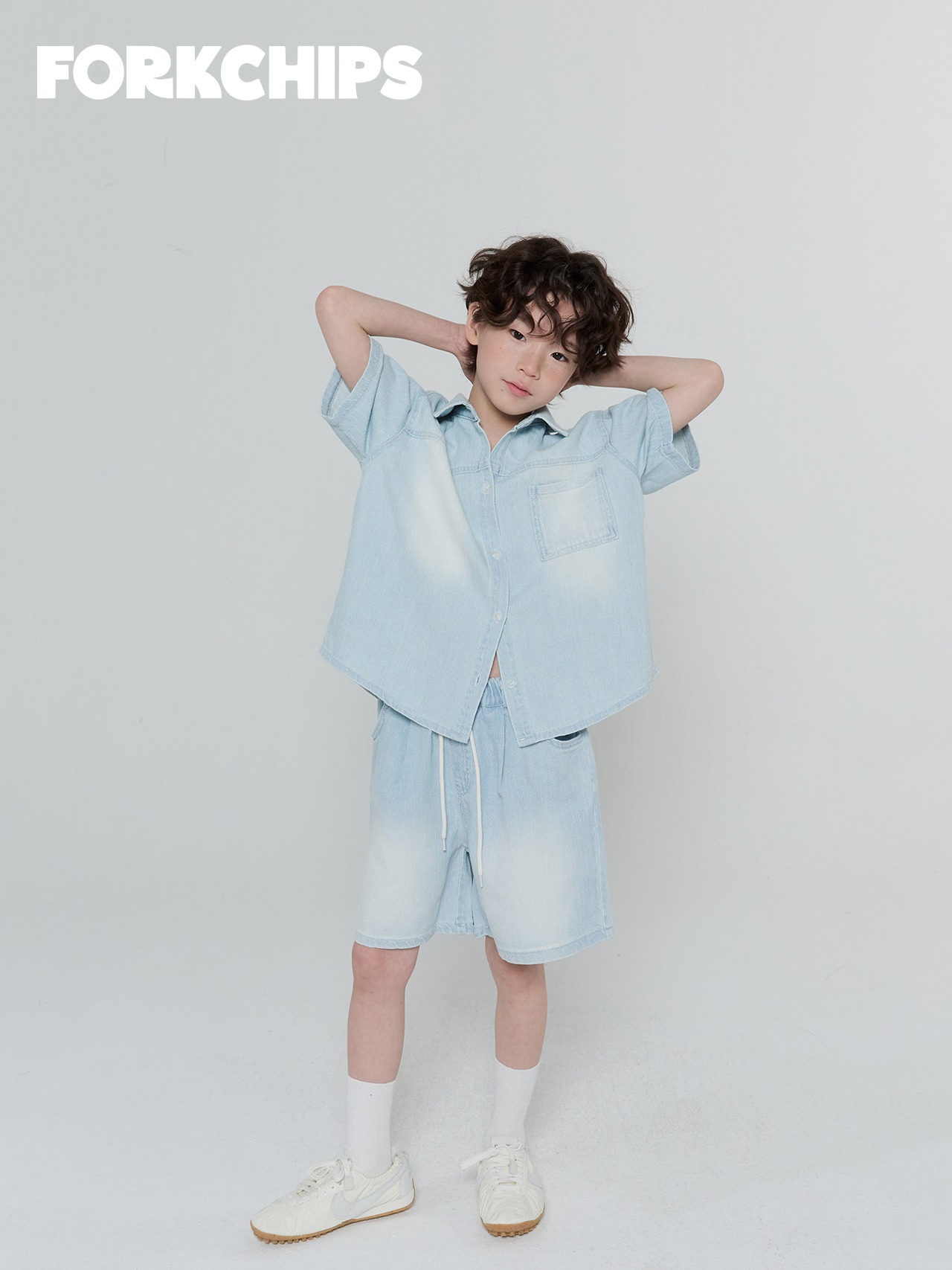 [FORKCHIPS] 스카이데님셔츠 (JS/JM/JL/JXL) / [포크칩스] 스카이데님셔츠 (JS/JM/JL/JXL)