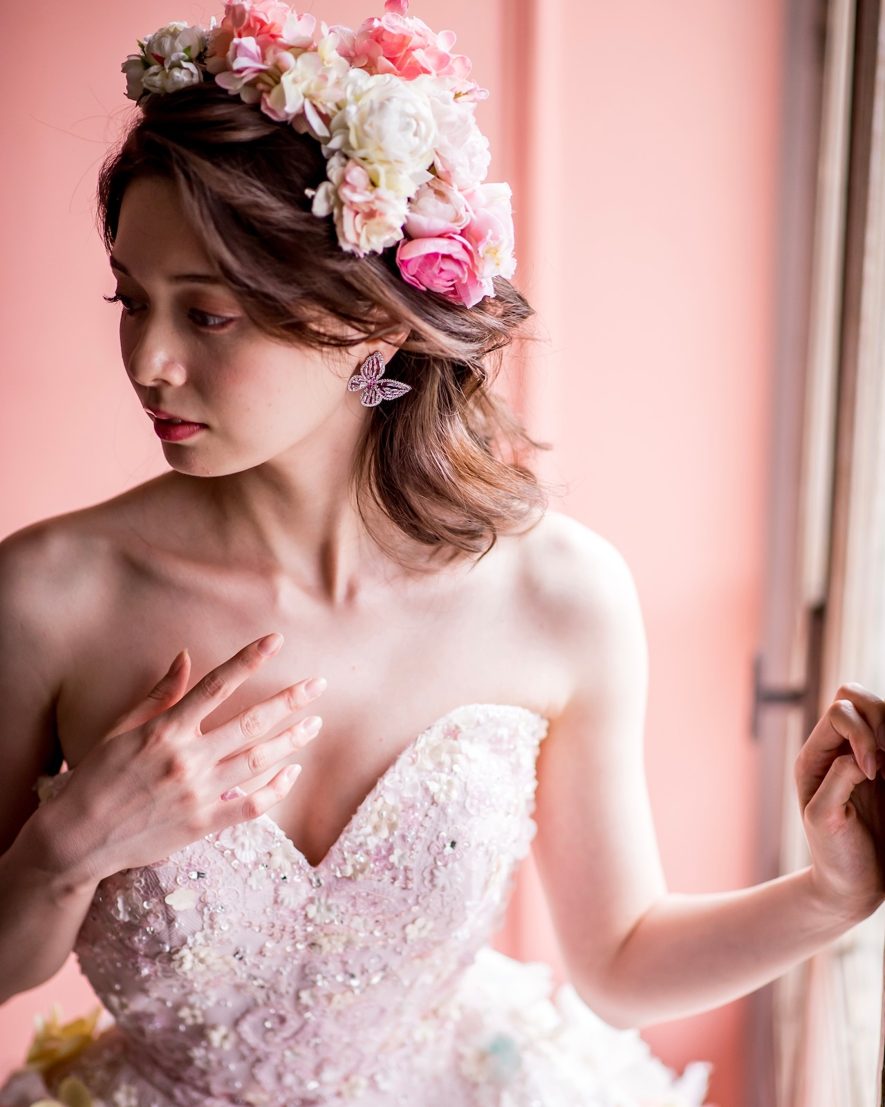 ピンクバタフライ ( ピアス / イヤリング )THE HANY限定カラー